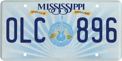 MS license plate OLC896