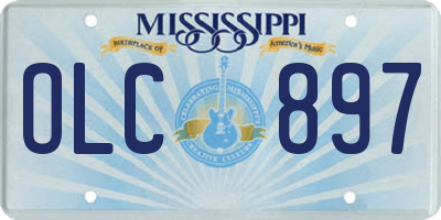 MS license plate OLC897