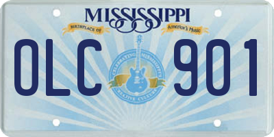 MS license plate OLC901