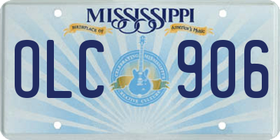 MS license plate OLC906