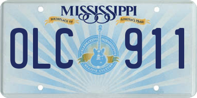 MS license plate OLC911