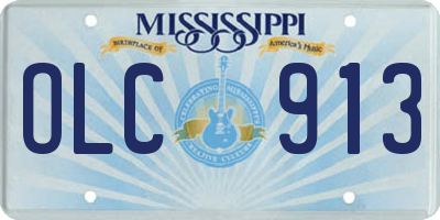 MS license plate OLC913