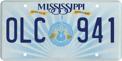 MS license plate OLC941