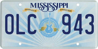 MS license plate OLC943