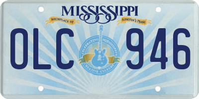 MS license plate OLC946