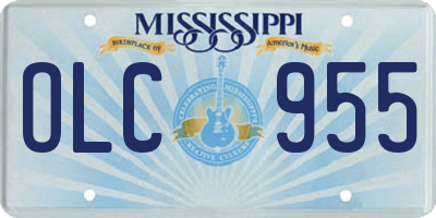 MS license plate OLC955