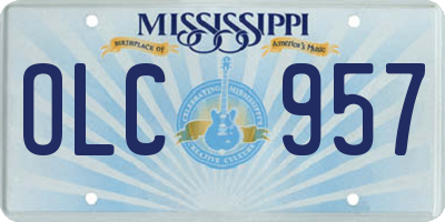 MS license plate OLC957