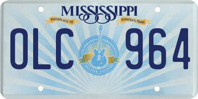 MS license plate OLC964