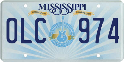MS license plate OLC974