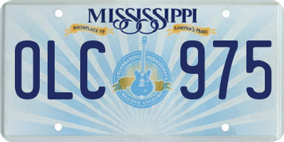 MS license plate OLC975
