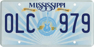 MS license plate OLC979