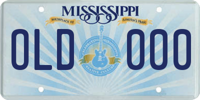 MS license plate OLD000