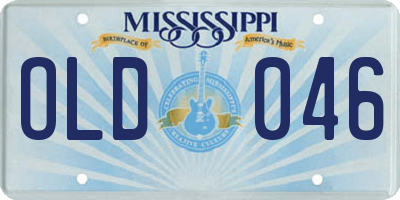 MS license plate OLD046