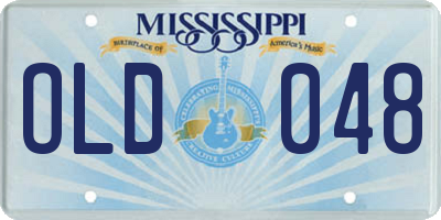 MS license plate OLD048