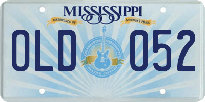 MS license plate OLD052