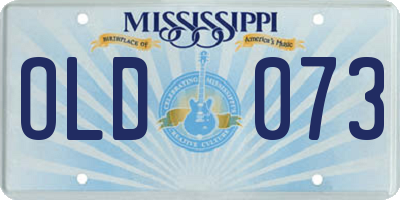 MS license plate OLD073