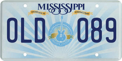 MS license plate OLD089