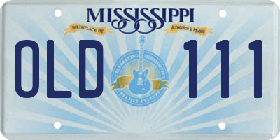 MS license plate OLD111
