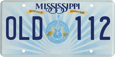 MS license plate OLD112