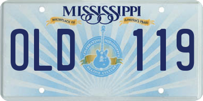 MS license plate OLD119