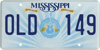 MS license plate OLD149