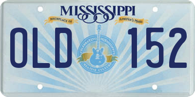 MS license plate OLD152