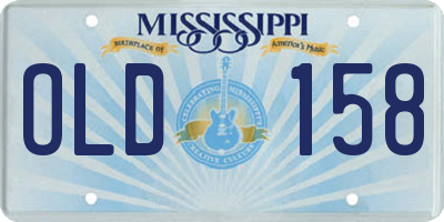 MS license plate OLD158