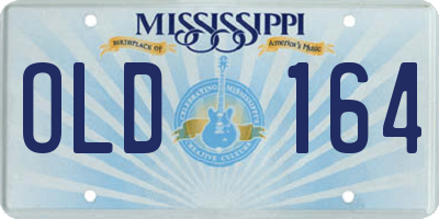 MS license plate OLD164