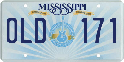 MS license plate OLD171