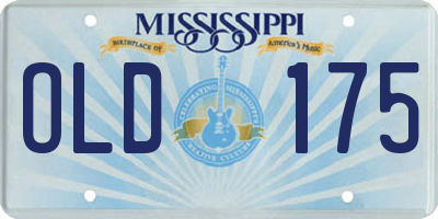 MS license plate OLD175