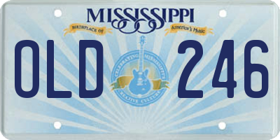 MS license plate OLD246