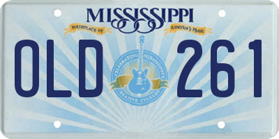 MS license plate OLD261