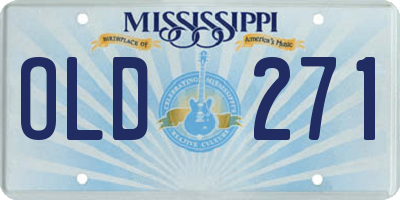 MS license plate OLD271