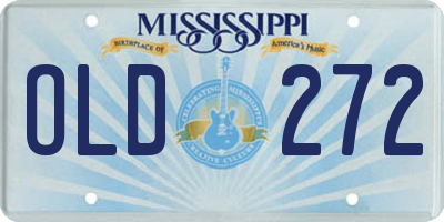 MS license plate OLD272
