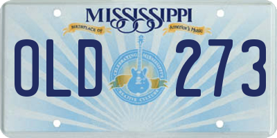 MS license plate OLD273