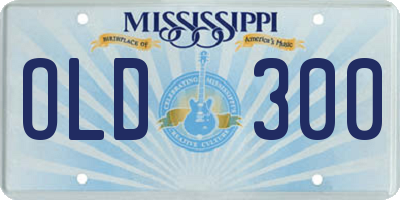 MS license plate OLD300