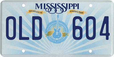MS license plate OLD604