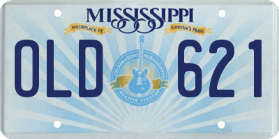 MS license plate OLD621