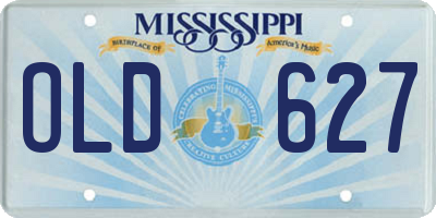 MS license plate OLD627