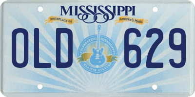 MS license plate OLD629