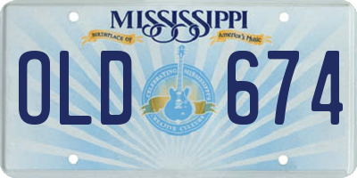 MS license plate OLD674