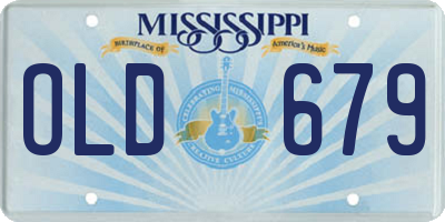 MS license plate OLD679