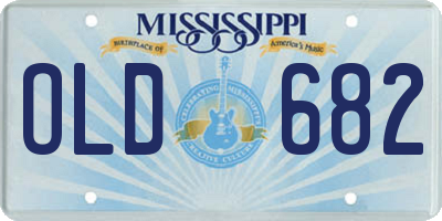 MS license plate OLD682