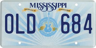 MS license plate OLD684