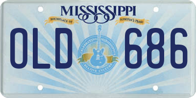 MS license plate OLD686