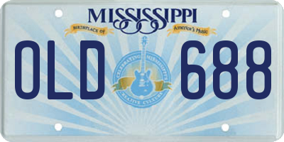 MS license plate OLD688