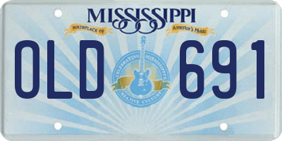 MS license plate OLD691