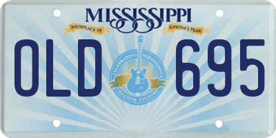 MS license plate OLD695