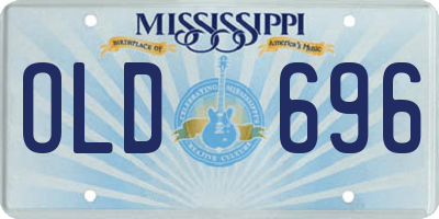 MS license plate OLD696