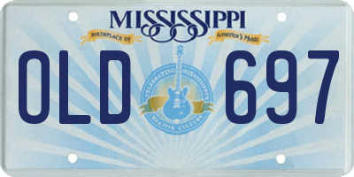 MS license plate OLD697